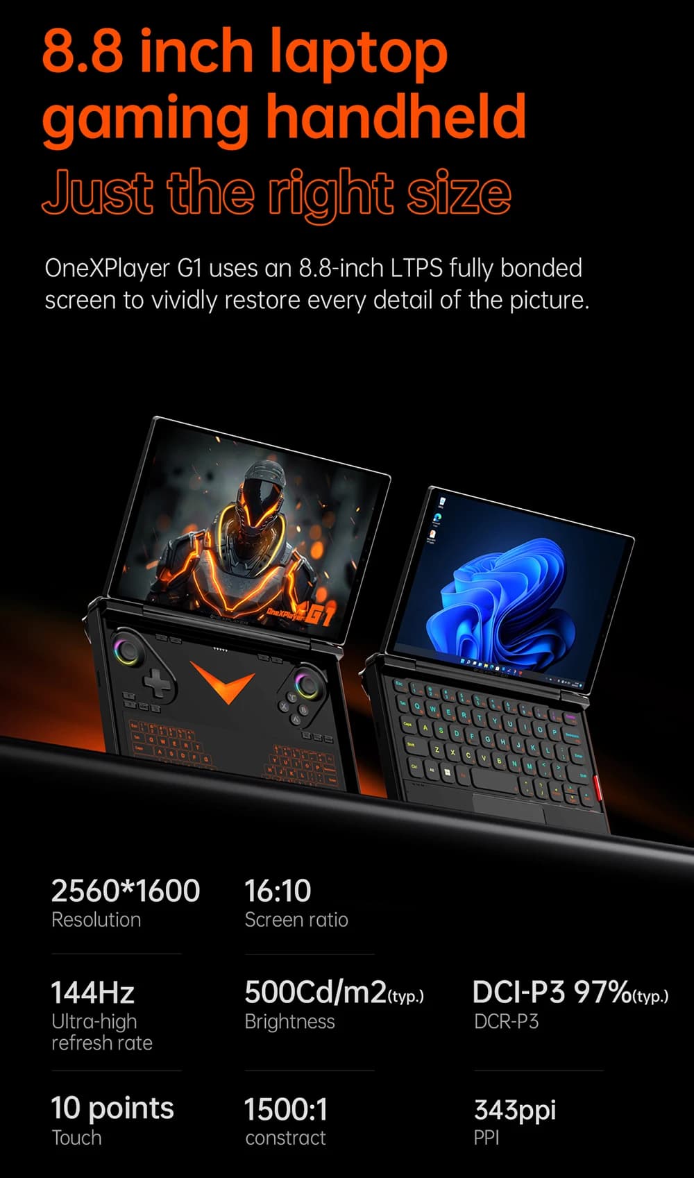OneXPlayer Accessories Pack | Screen Protector + Joystick + Rubber Bump-defender + Charging Cable | Full Protection &