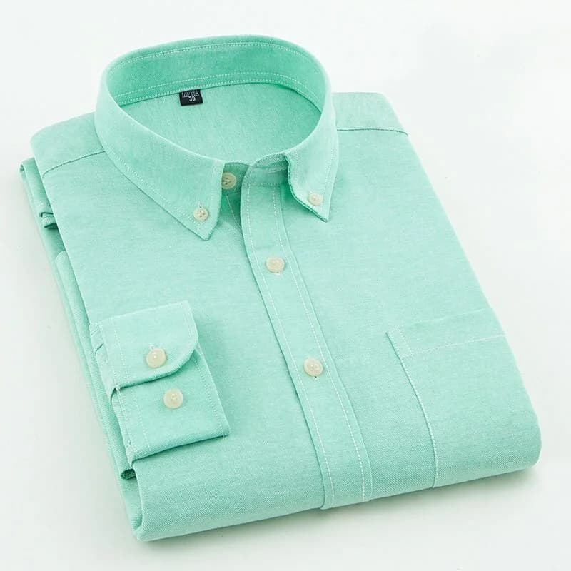 Men's Plaid Button-Down Casual Shirt