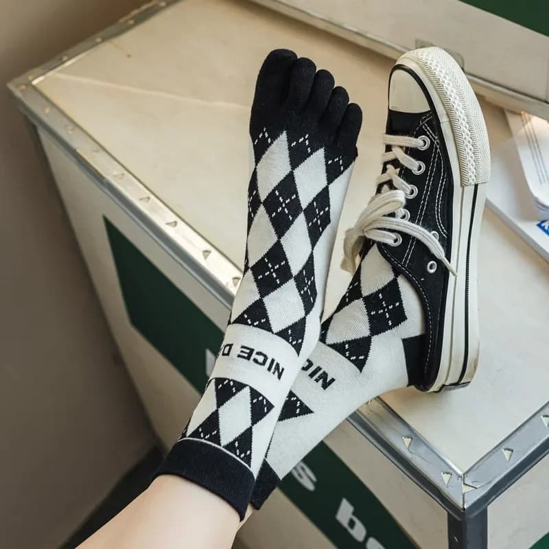Cotton Five Finger Boot Socks Women