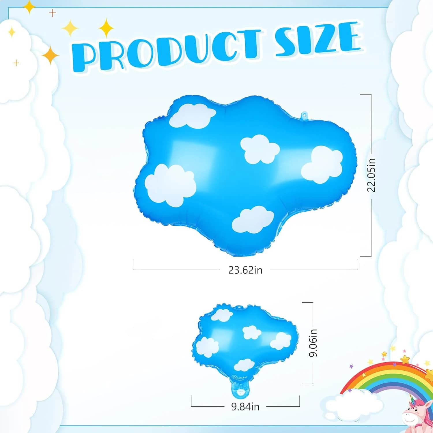 Sky Blue Cartoon Balloons