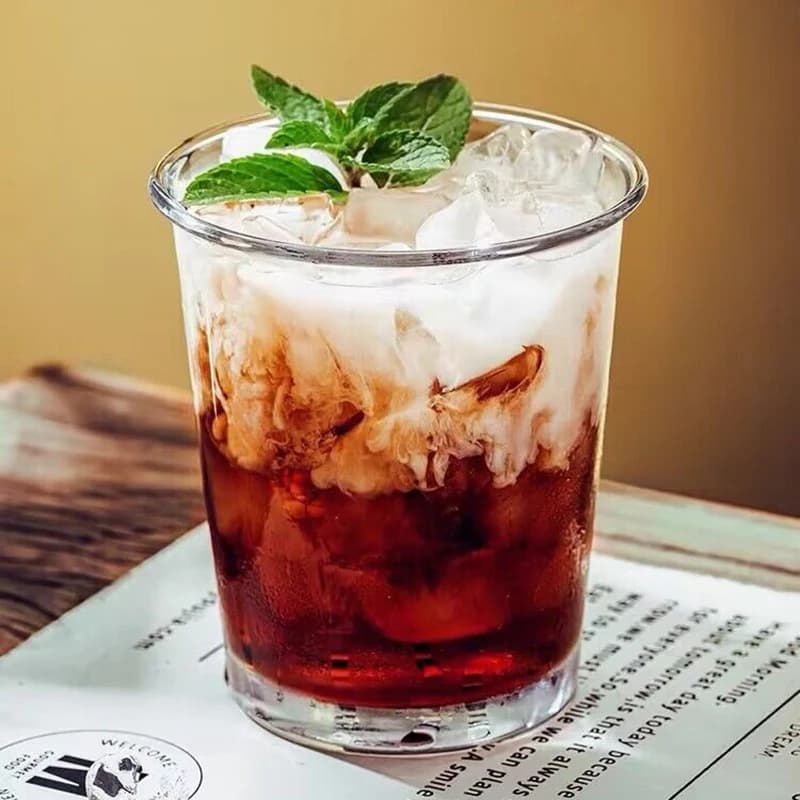 Luxury Transparent Glass Coffee and Drinking Cup Set