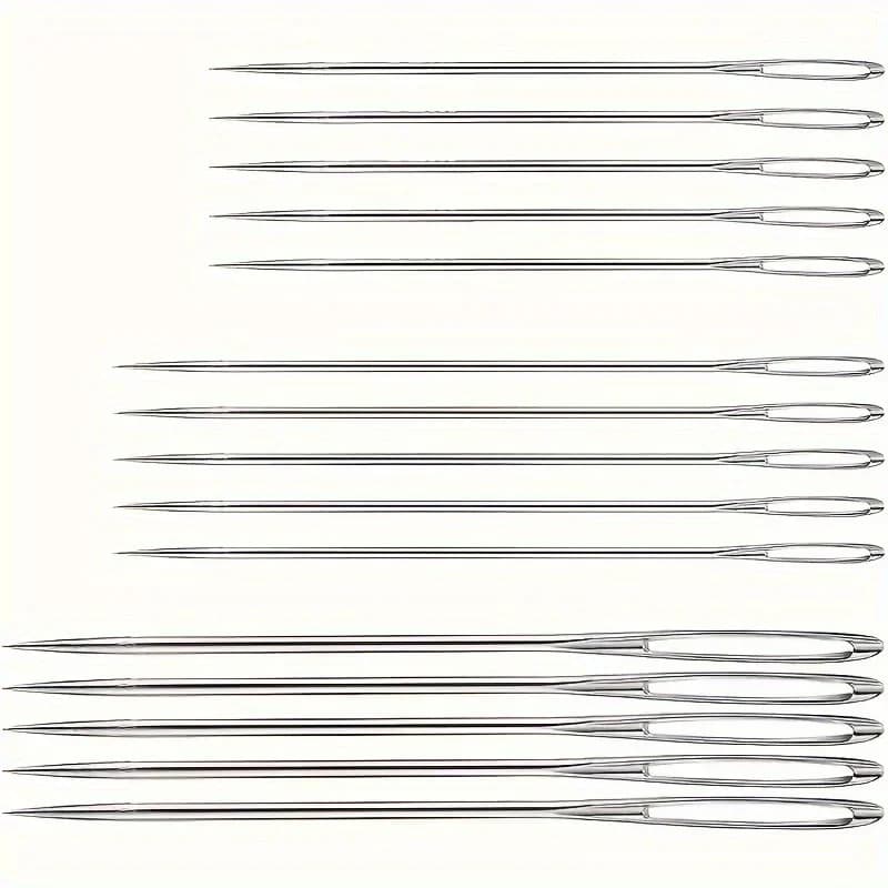 A complete sewing kit, equipped with a storage box, including a handmade DIY sewing needle, thread, as well as a storage box