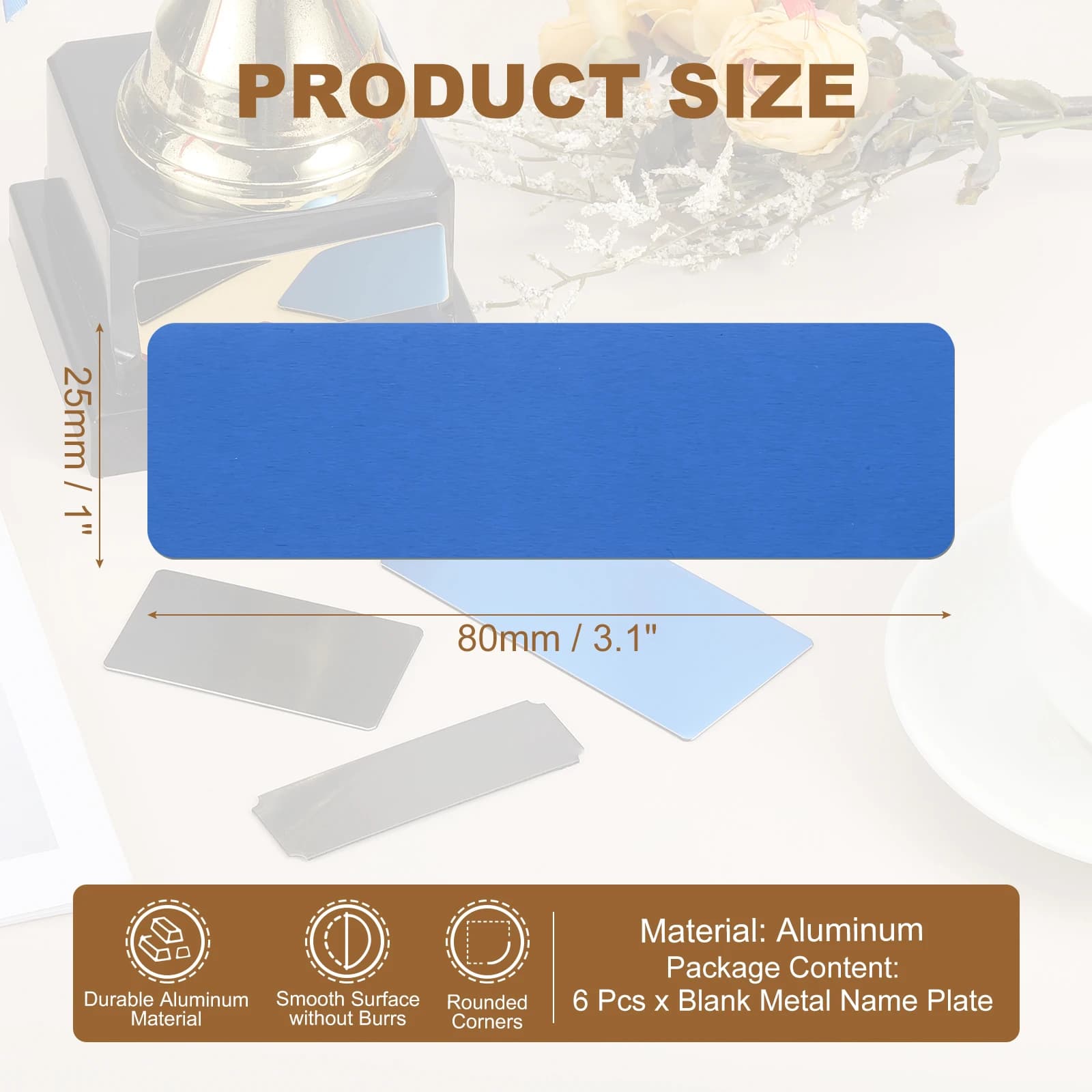 B 80x25mm 6Pcs