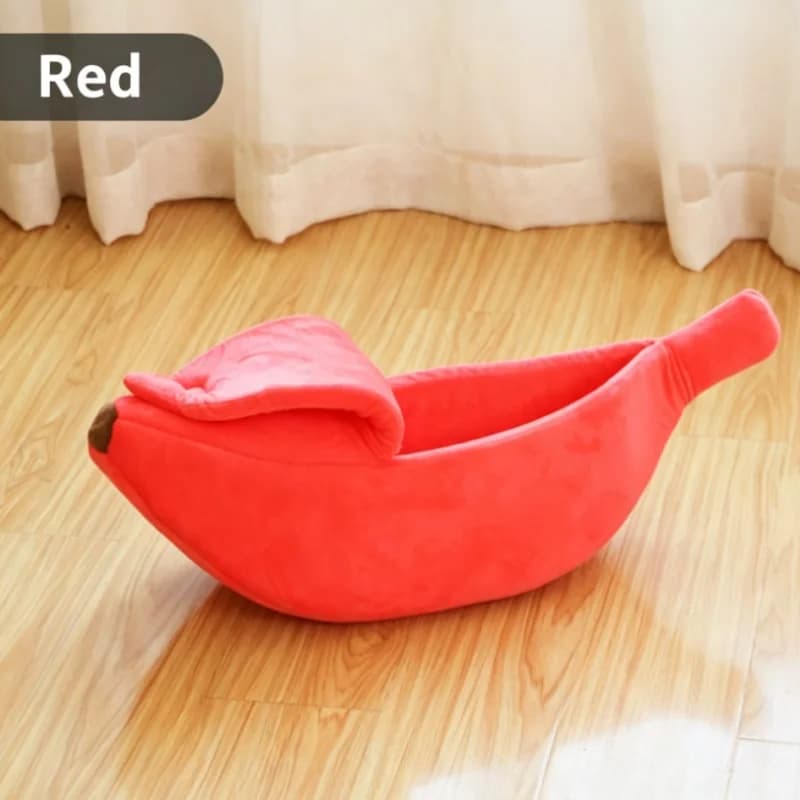 Banana-Shaped Cat Bed House