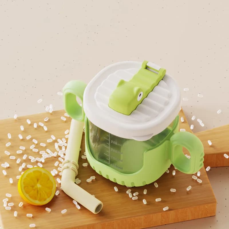 Cartoon Crocodile Sippy Cup with Handle