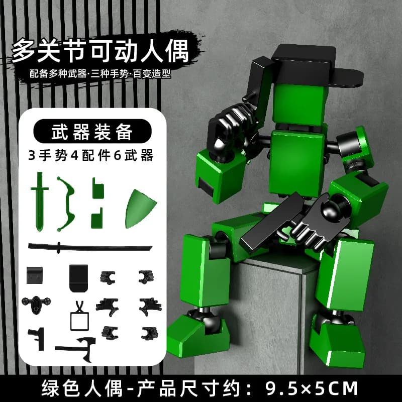 13-Piece Robot Action Figure Set with Accessories