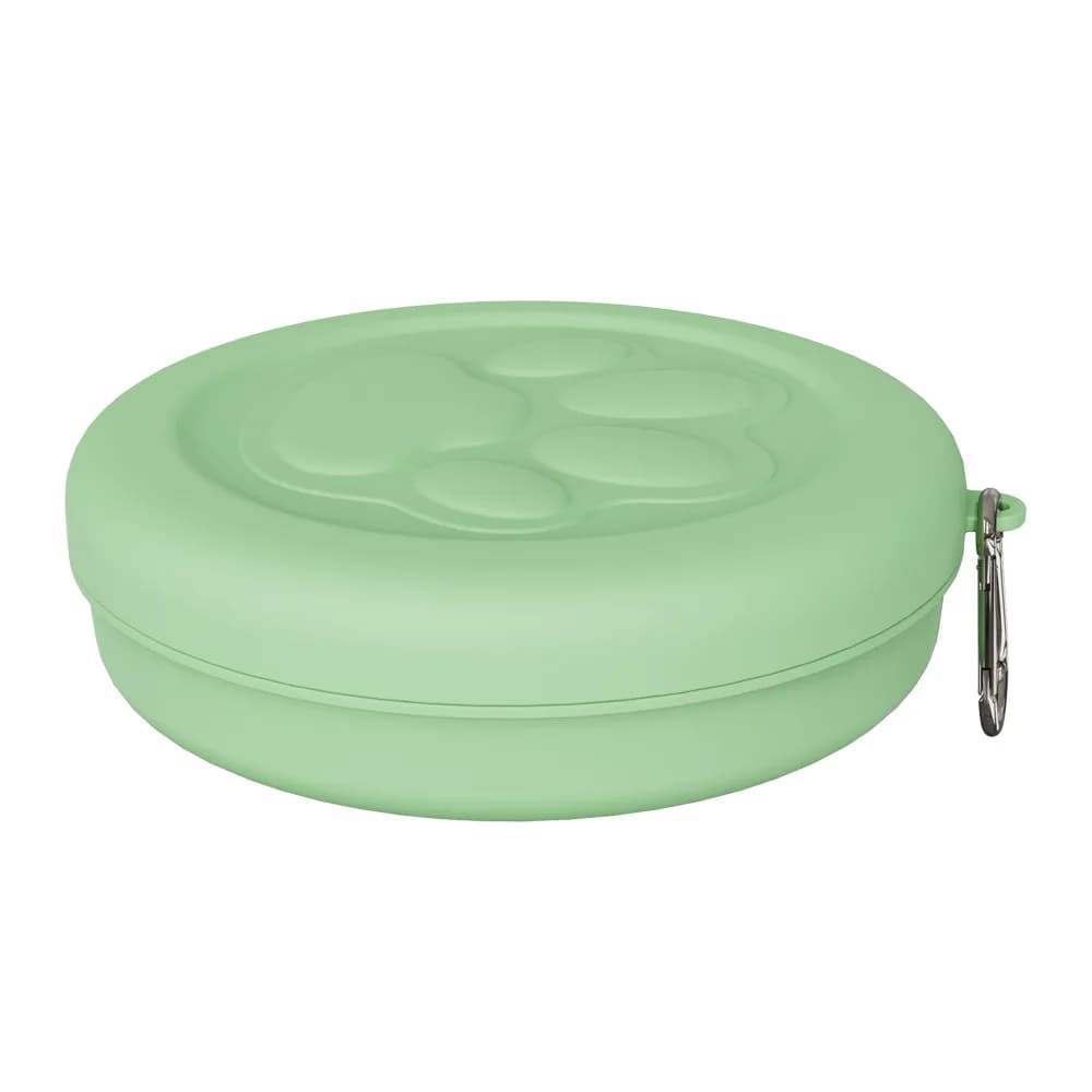 Portable Outdoor Pet Bowl with Treat Compartment