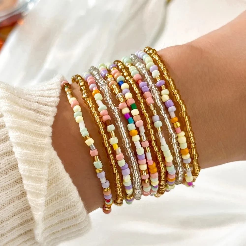 Colorful Beaded Bracelet Set
