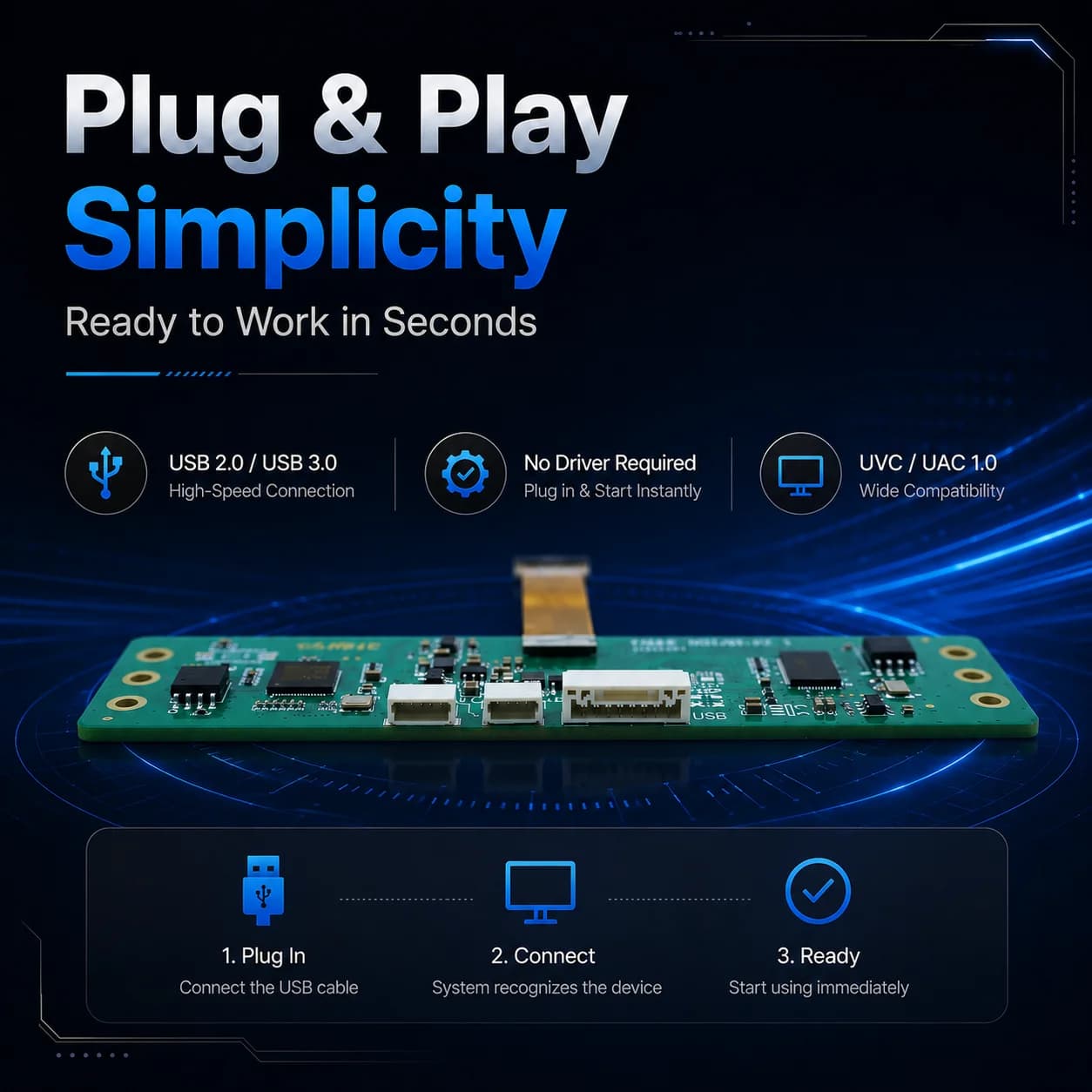 4K Video Conference Camera Module with 8Mic Array