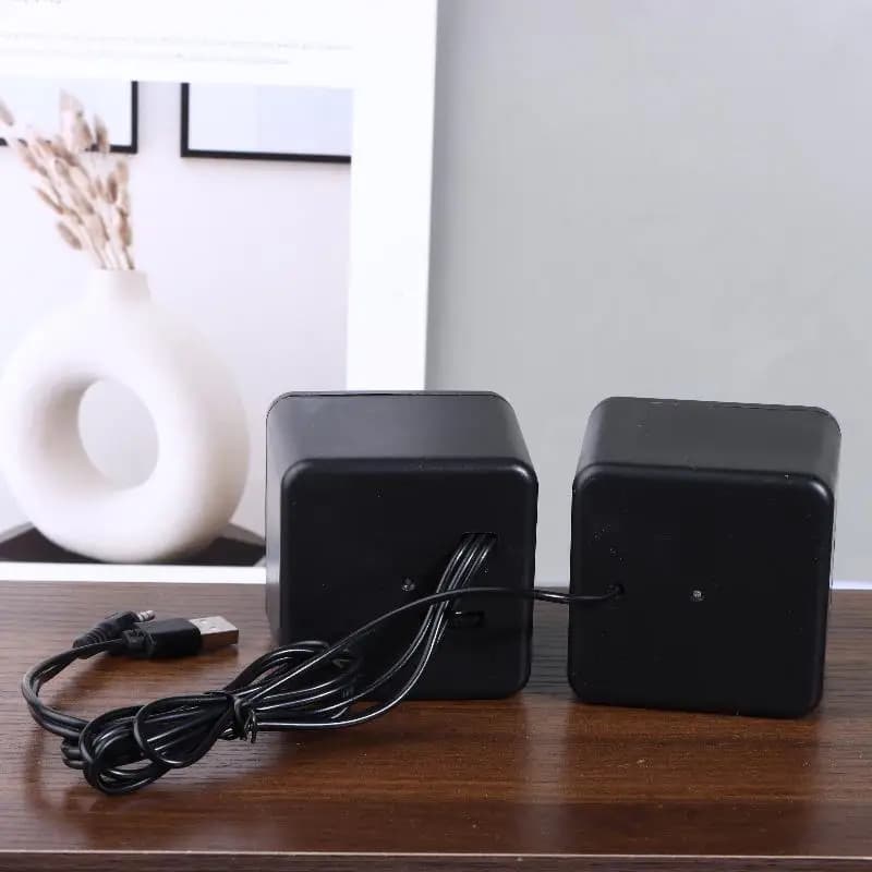 USB Stereo Speakers with Microphone and LED Light