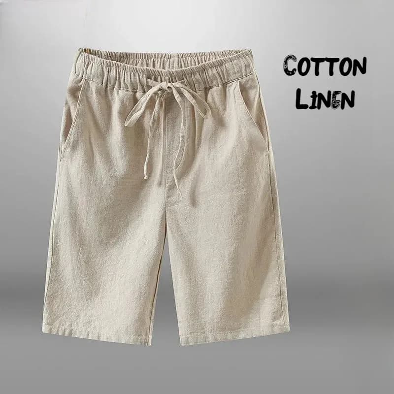 Men's Cotton Linen Casual Shorts