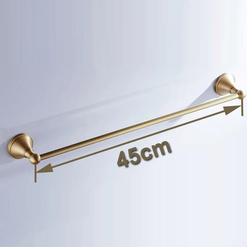 Luxury Solid Brass Bathroom Accessories Set: Towel Bar, Paper Holder, Towel Ring, Robe Hook - Complete Modern Bathroom Set