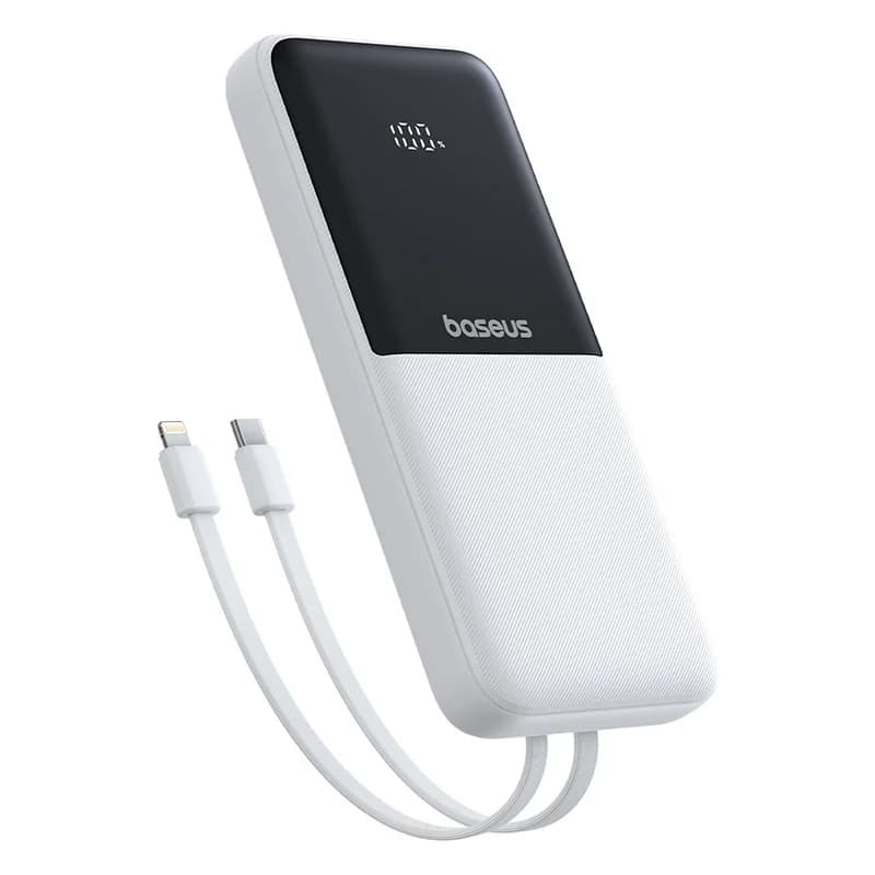 Dual Cable 20000mAh Power Bank with Fast Charging