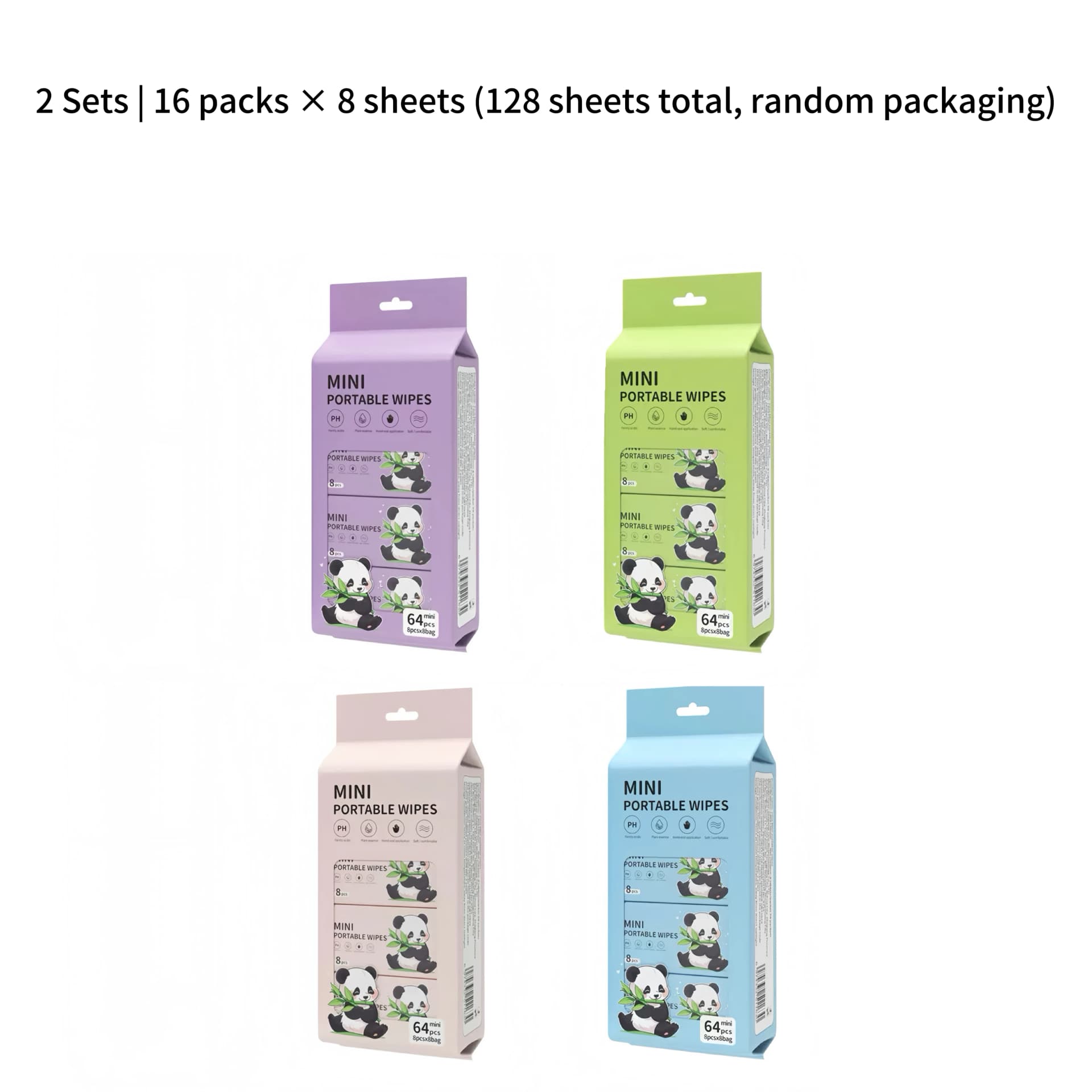 Portable Alcohol-Free Wet Wipes Multi-Purpose