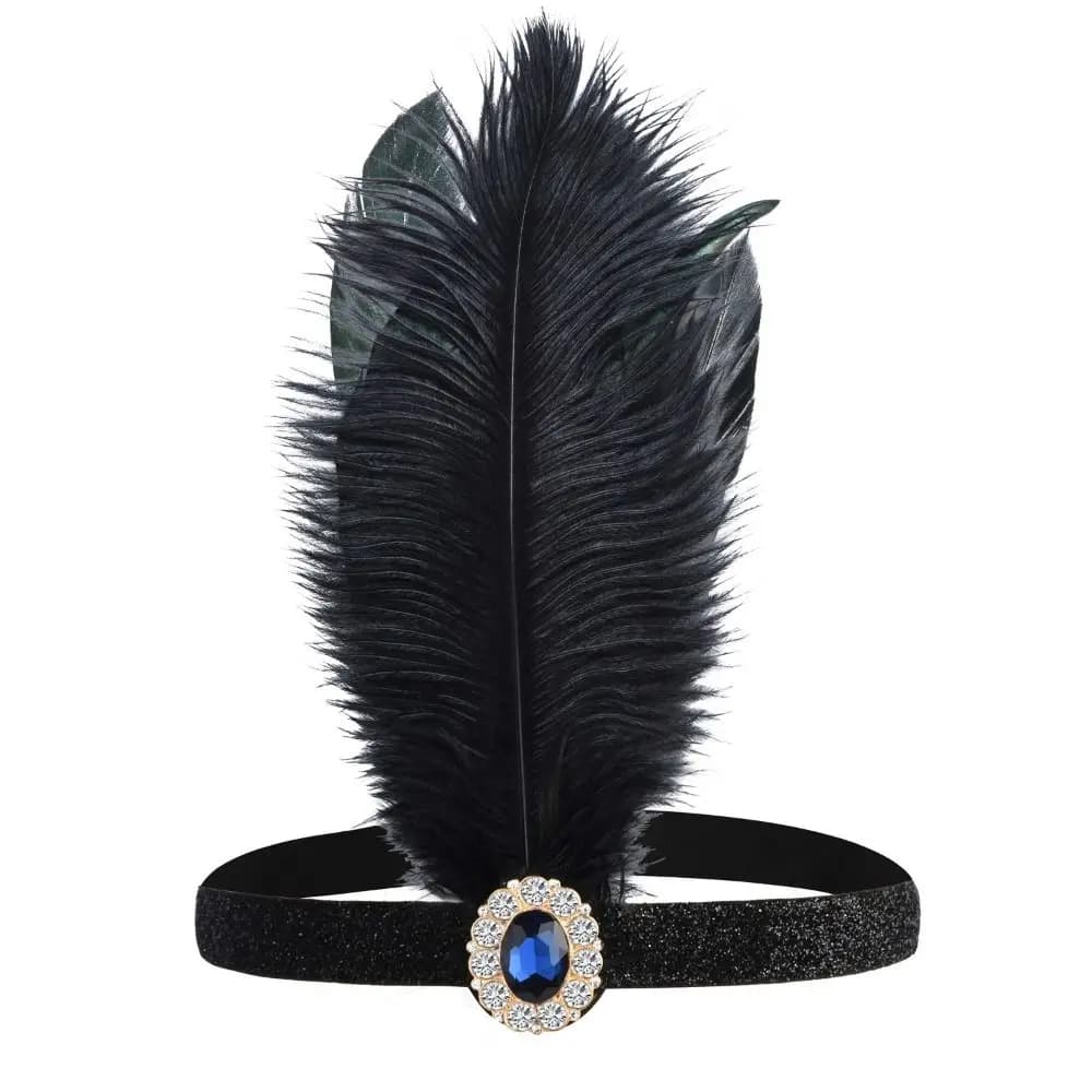 Rhinestone Feather Headband