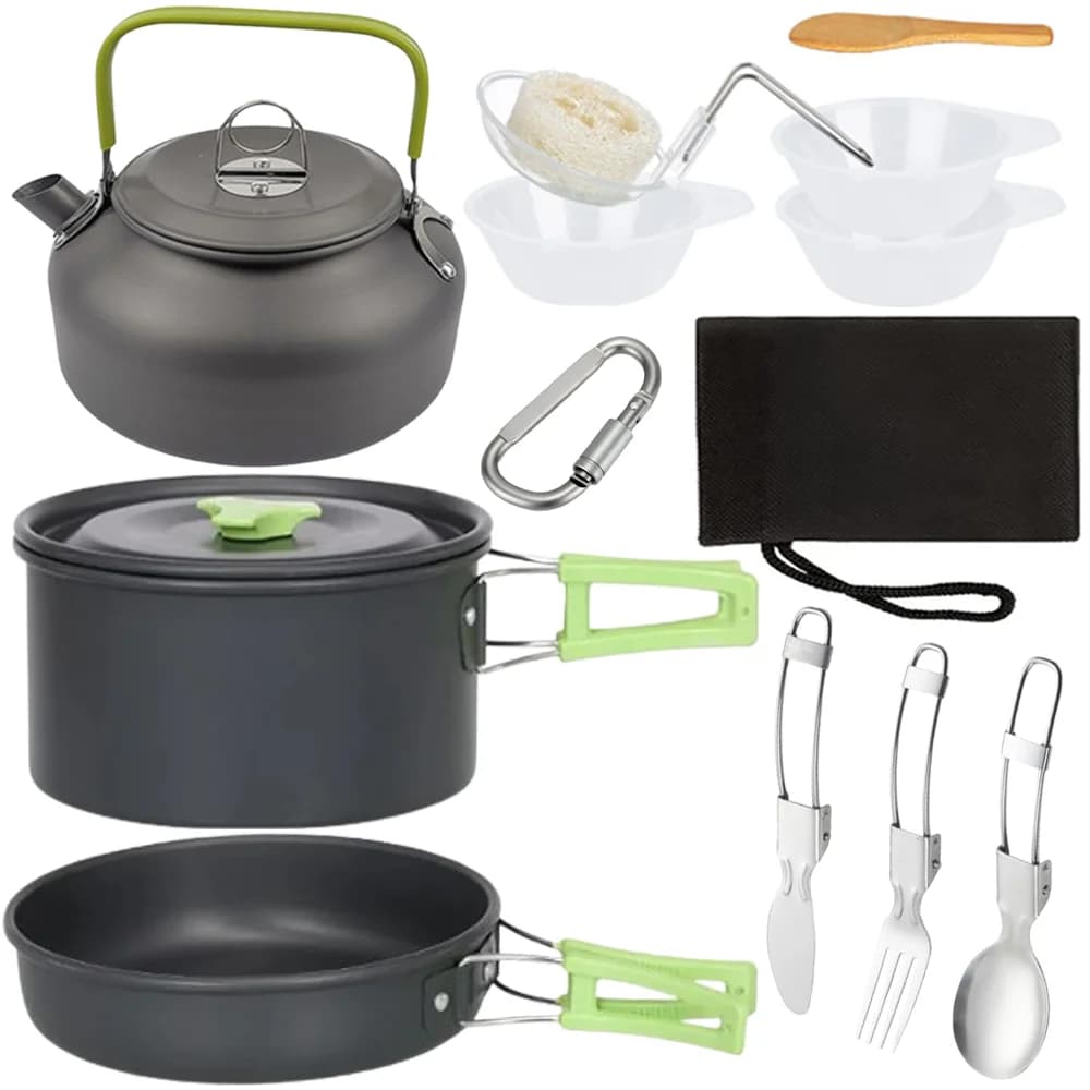Aluminum Camping Cookware Set for 2-3 People