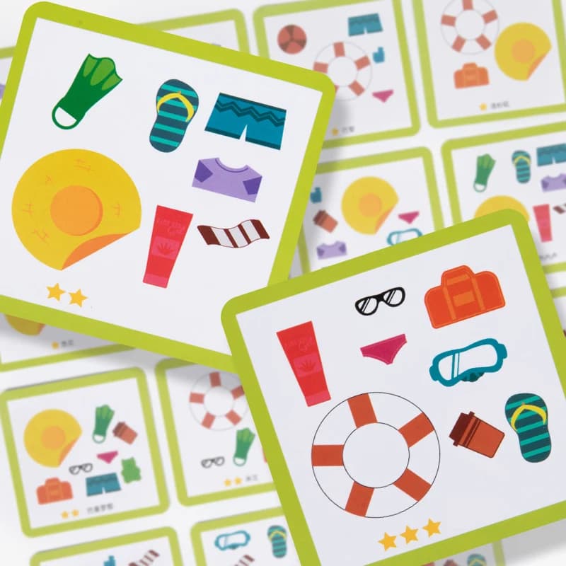 Wooden Blocks Puzzle with Game Cards