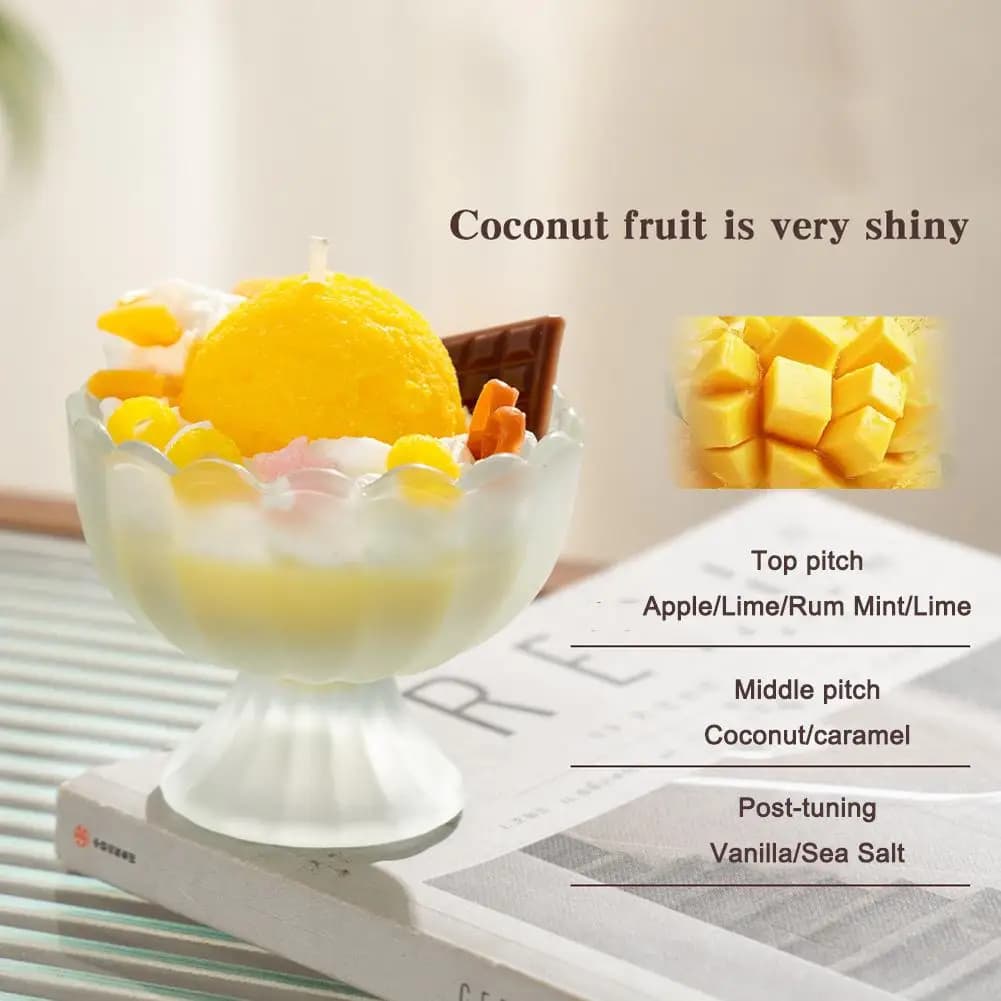 Ice Cream Scented Candle in Glass Jar