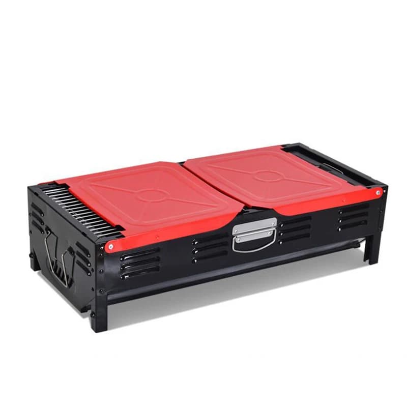 Portable Charcoal Grill with Side Shelf