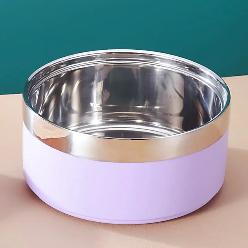 Stainless Steel Double-Layer Pet Food Bowl