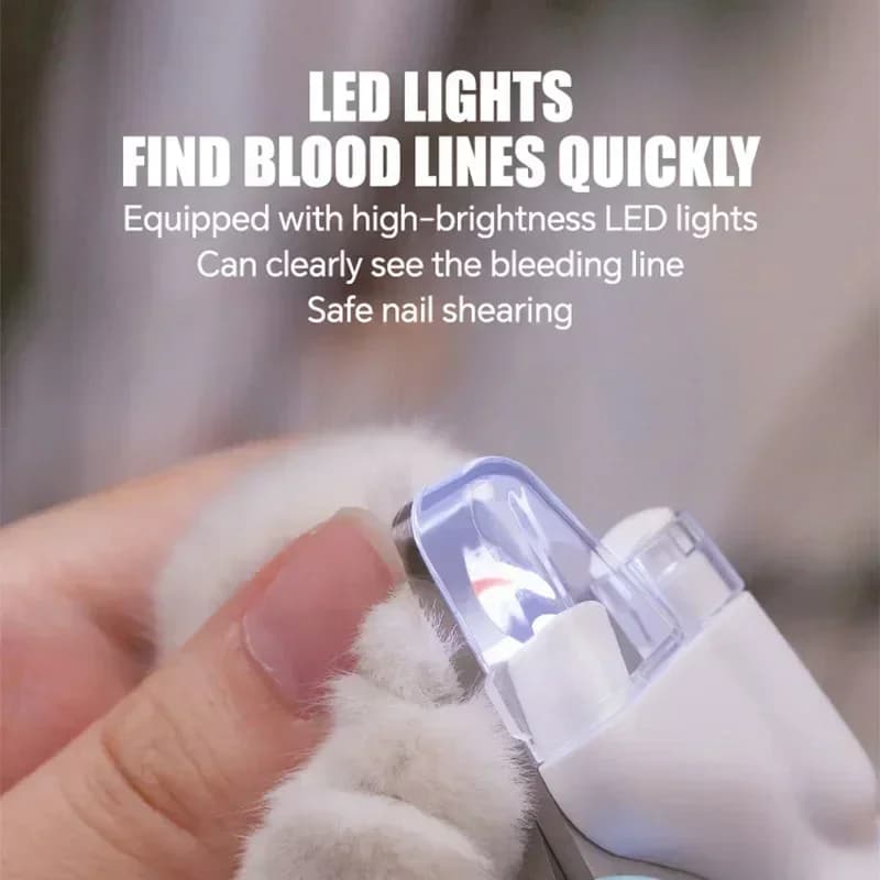 LED Pet Nail Clippers with Safety Guard
