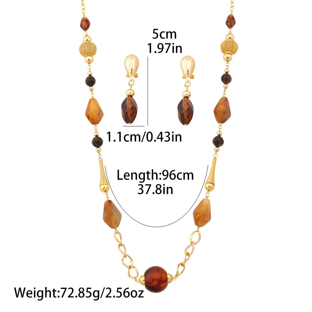 Jewelry and Accessory Sets Elegant Women's Set Brazilian Jewelry Set High Quality Agate Jewelry Gifts for Nigerian African Women