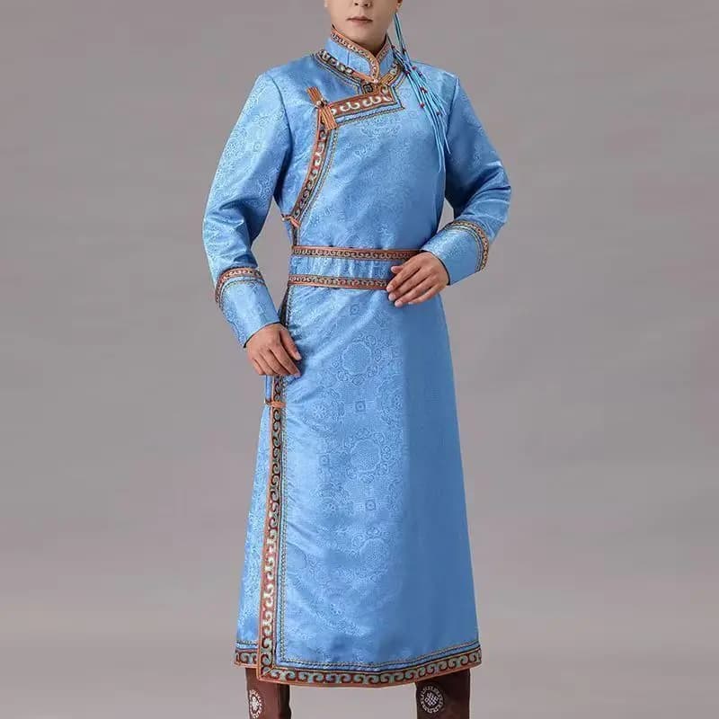 Men's Mongolian Traditional Long Robe