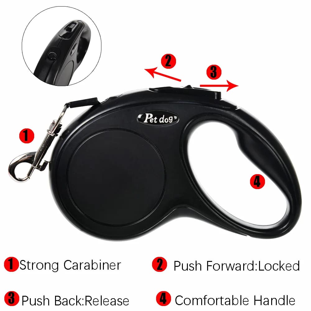 Retractable Dog Leash with Ergonomic Handle