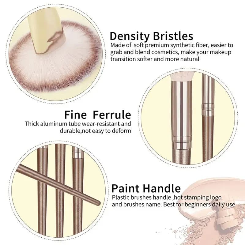 Professional 3-20PCS Makeup Brushes Set Soft Fluffy Foundation Eyeshadow Concealer Blending Blush Brush Kabuki Women Beauty Tool