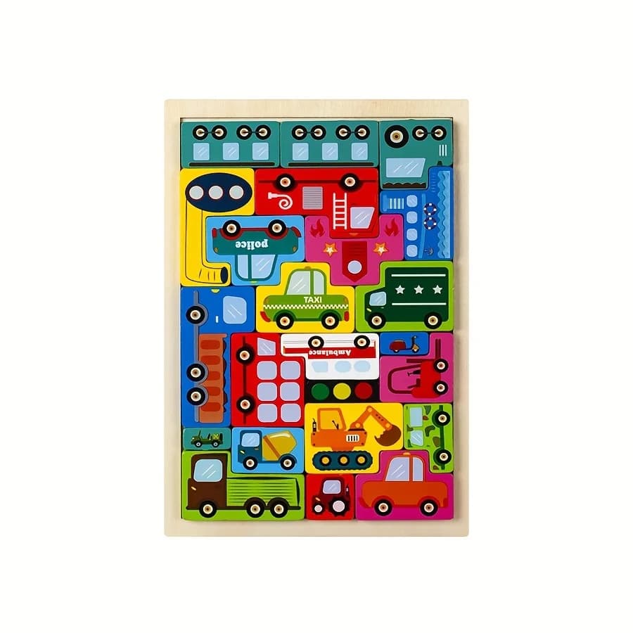 Wooden Block Puzzle Set Animal Tangram Game