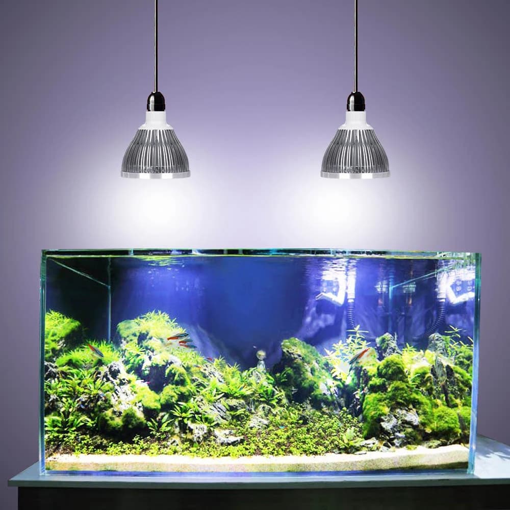 15W LED Aquarium Light, 3 Blue & 2 White LEDs, Fish Tank Landscape Spotlight, Fill Light for Freshwater/Saltwater Aquariums
