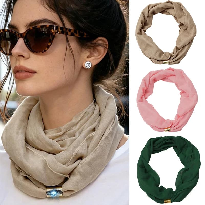 Lightweight Magnetic Clasp Neck Scarf