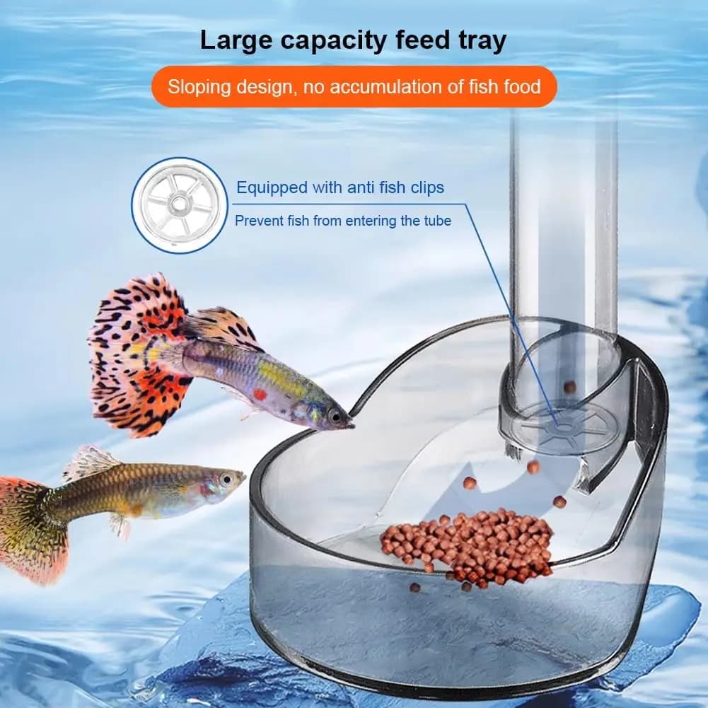 Aquarium Fish Feeding Dish Set with Adjustable Tubes