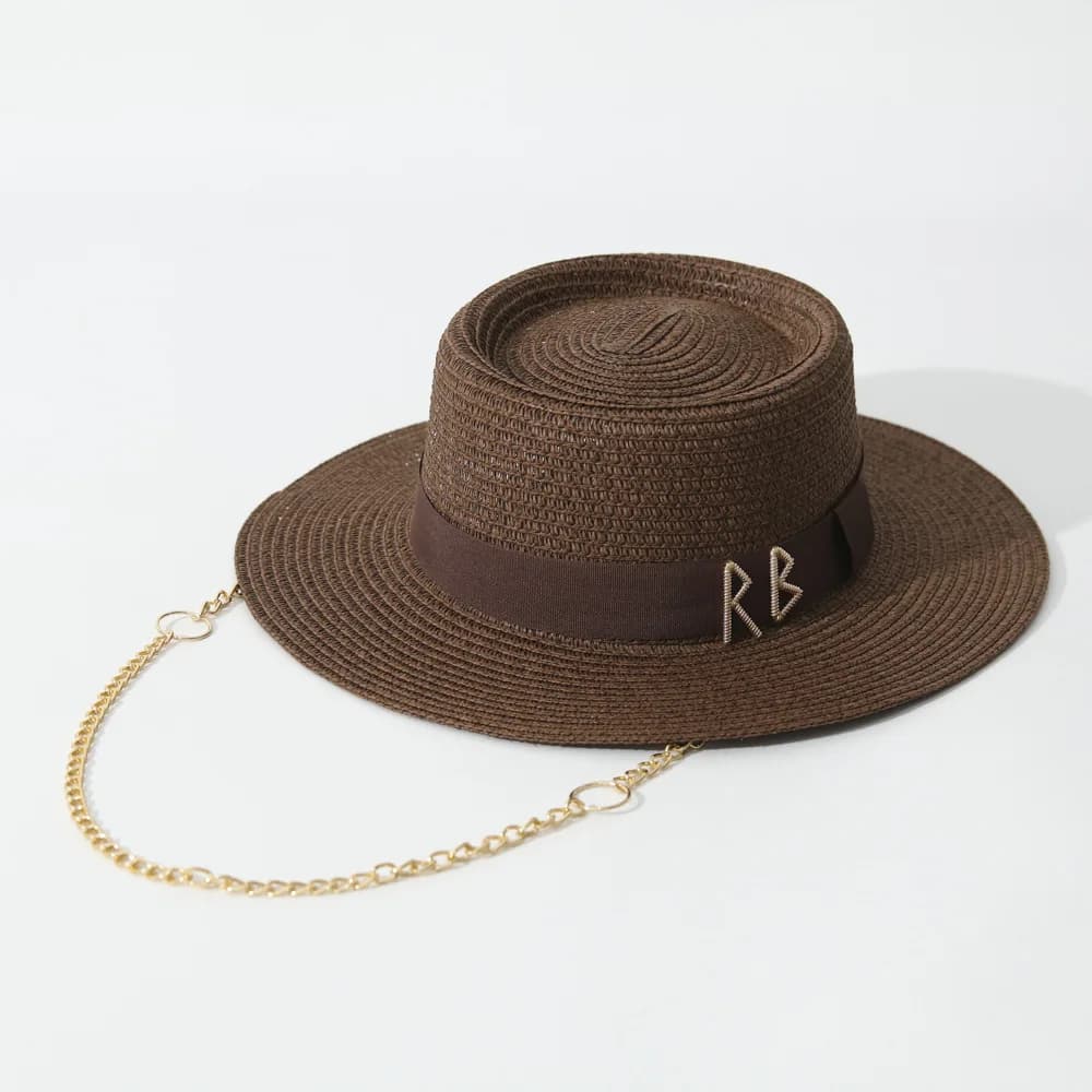 Women's Straw Sun Hat with Ribbon