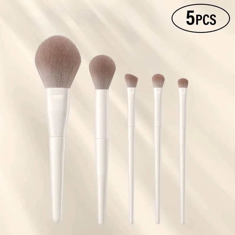 5/7/10/12pcs Professional Makeup Brushes Tools Set White Eyeshadow Eyeliner Foundation Brush Women Facial Beauty Cosmetic Tool