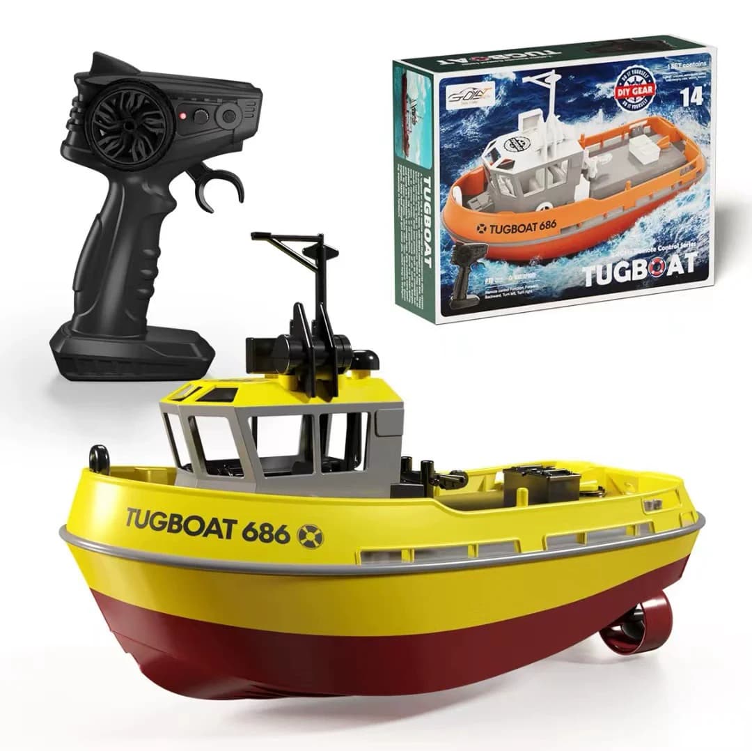 RC Tugboat with Dual Motors 2.4G Remote Control