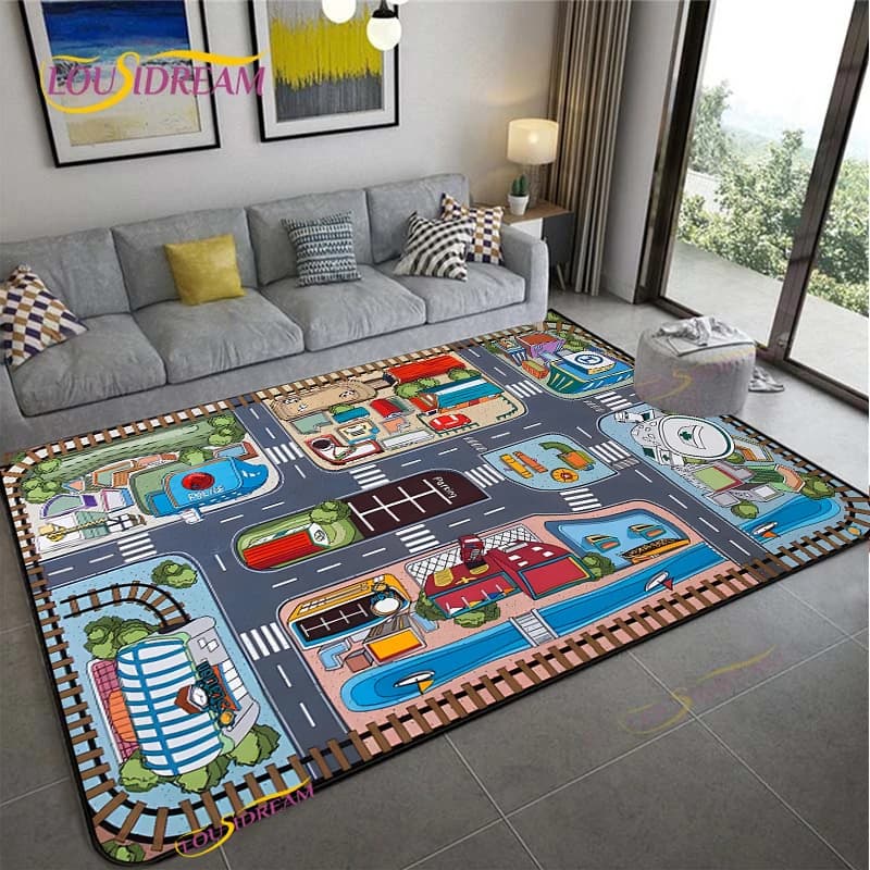 Road Traffic Non-Slip Area Rug