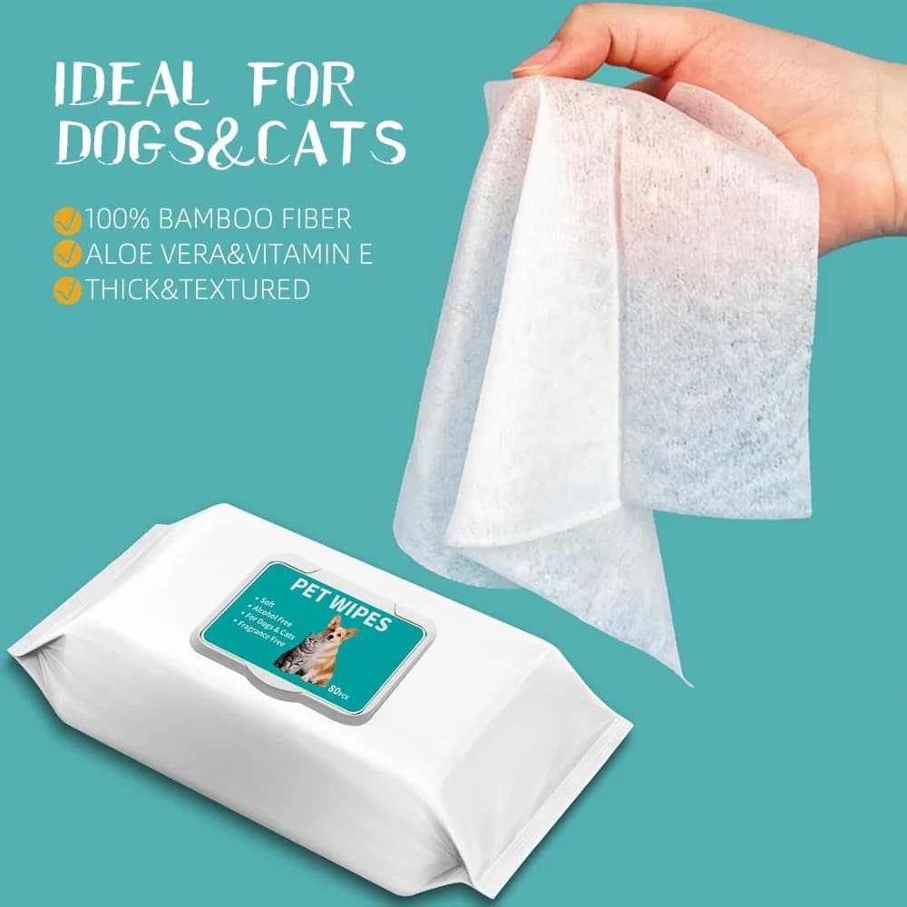 Extra Thick Pet Wipes 80 Count