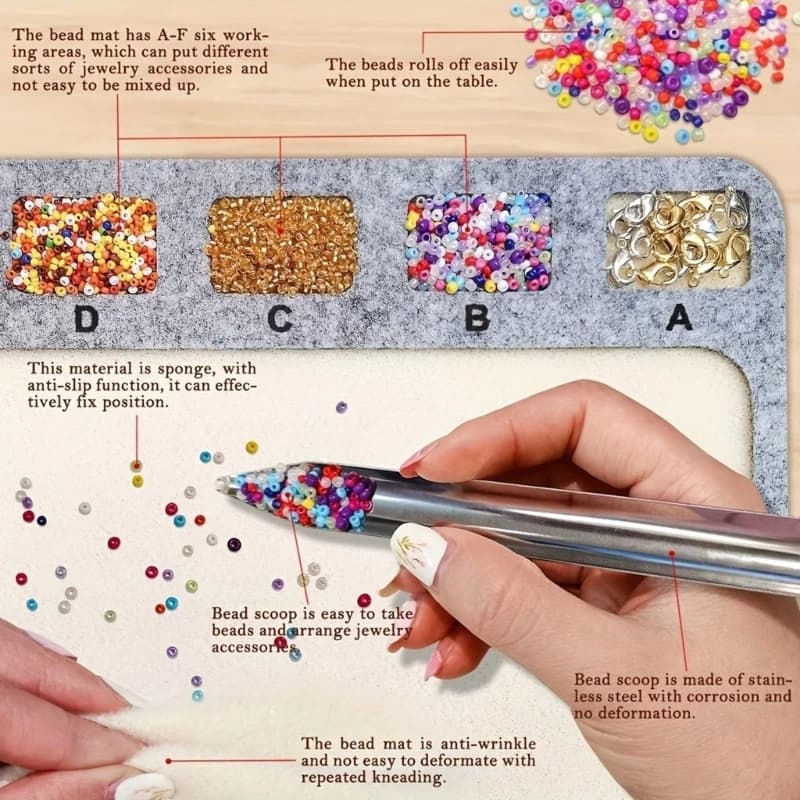 Beading Mat Set with Alphabetical Scale