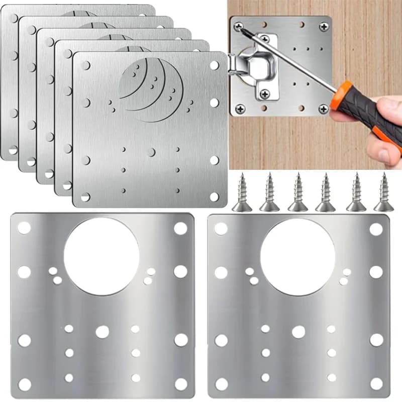 Stainless Steel Hinge Repair Mounting Plate