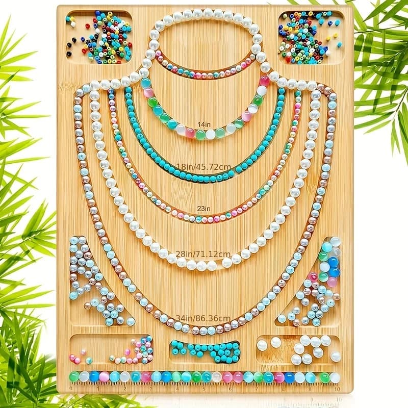 Bamboo Bead Design Board With Display Tray