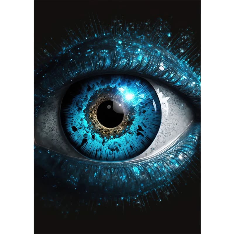 Abstract Eye Features Canvas Wall Art Print