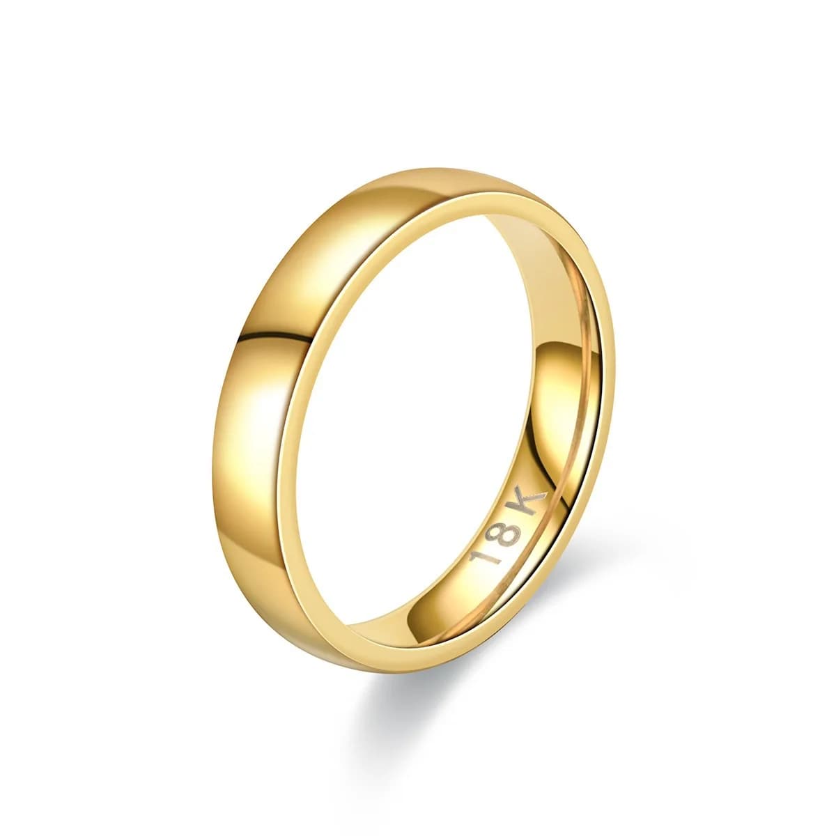 Gold-Plated Stainless Steel Couple's Wedding Ring