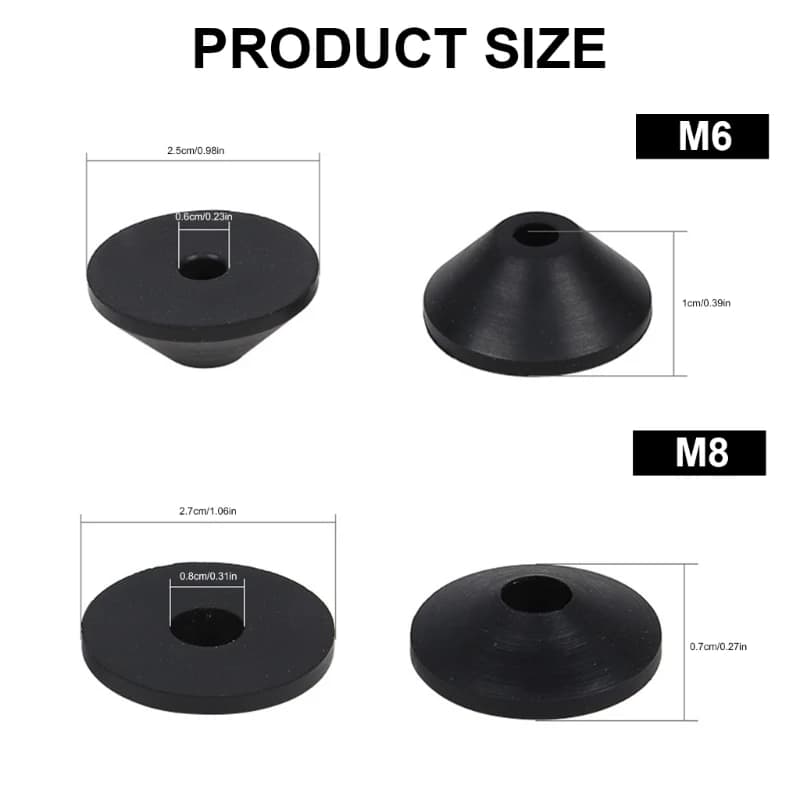 Rubber Conical Washers for Toilet Tanks
