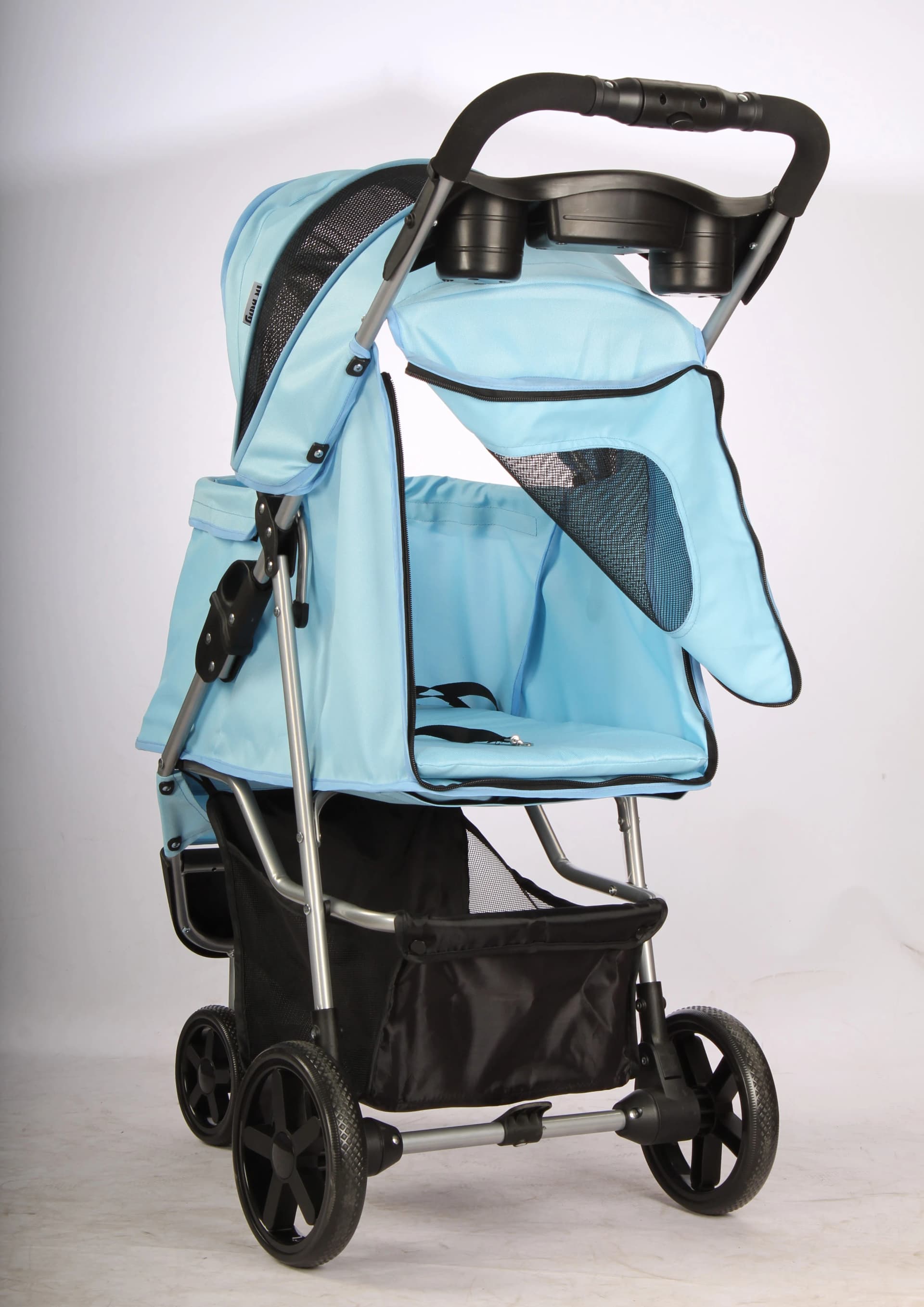 Folding Pet Stroller With Three Wheels