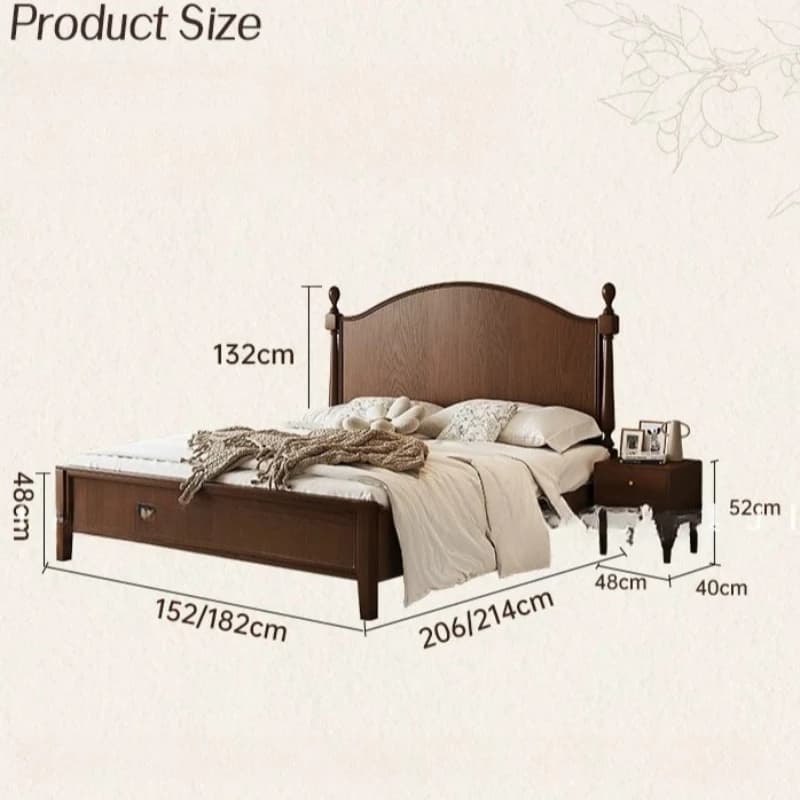 Wooden Nightstands Beds Nightstands Boys Master Double Beds Elevated Storage Kids Camarotes Para Dormitorio Bedroom Furniture