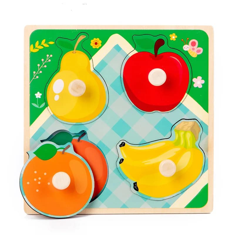Wooden Peg Puzzles for Toddlers