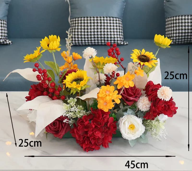 45cm Artificial Flower Wall Decoration Panel