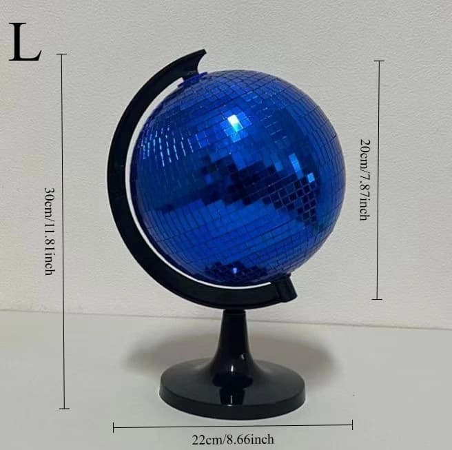 Rotating Glass Mirror Ball Ornament Light