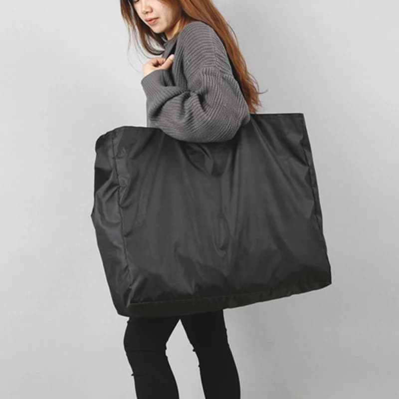 Large Capacity Reusable Tote with Zipper